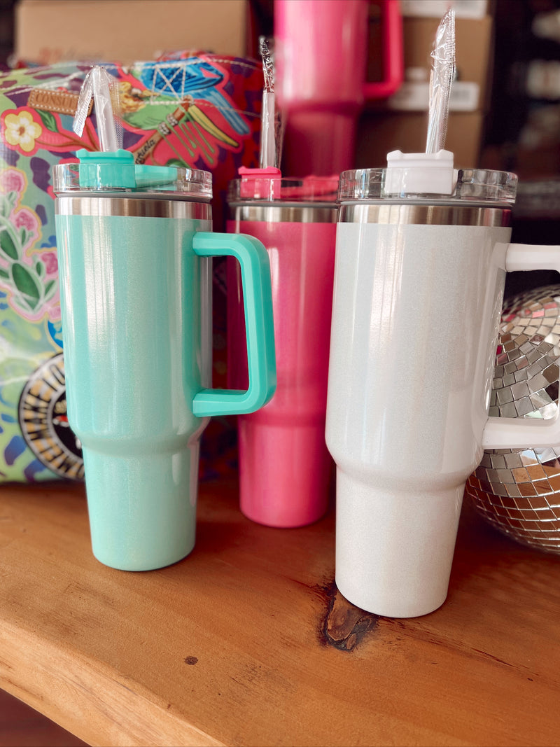 Asst Shimmer Stainless 40oz Tumbler