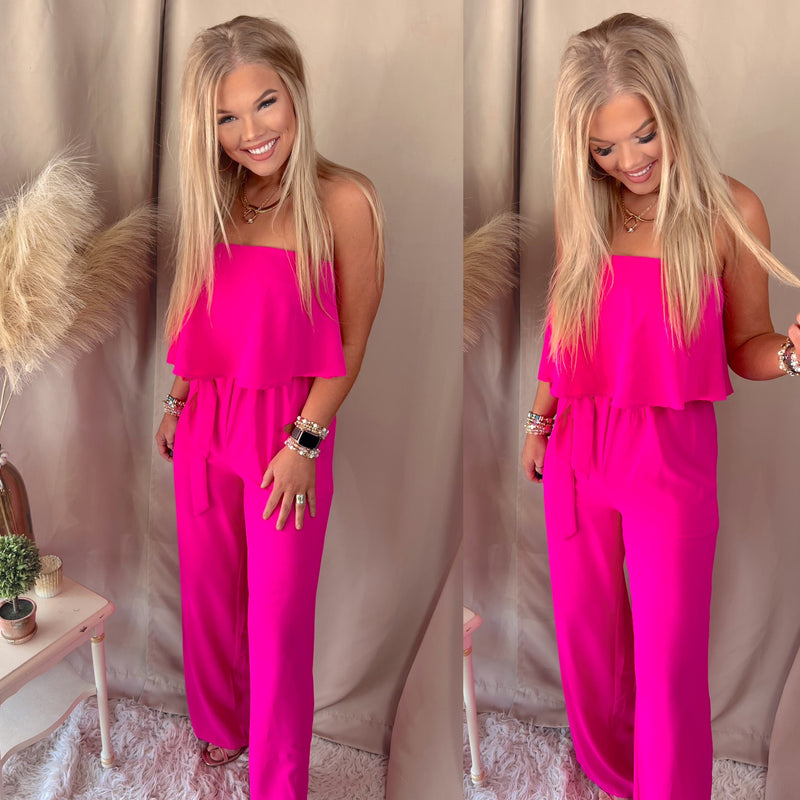 Golden Hour Strapless Jumpsuit