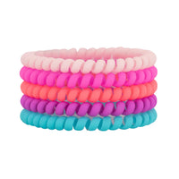 Assorted Skinny Set of 5 Hotline Spiral Hair Ties