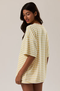 Lemon Drop Oversized Striped Super Soft Top