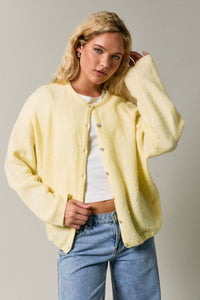 Charlotte Cozy Lightweight Everyday Cardigan in Butter Yellow