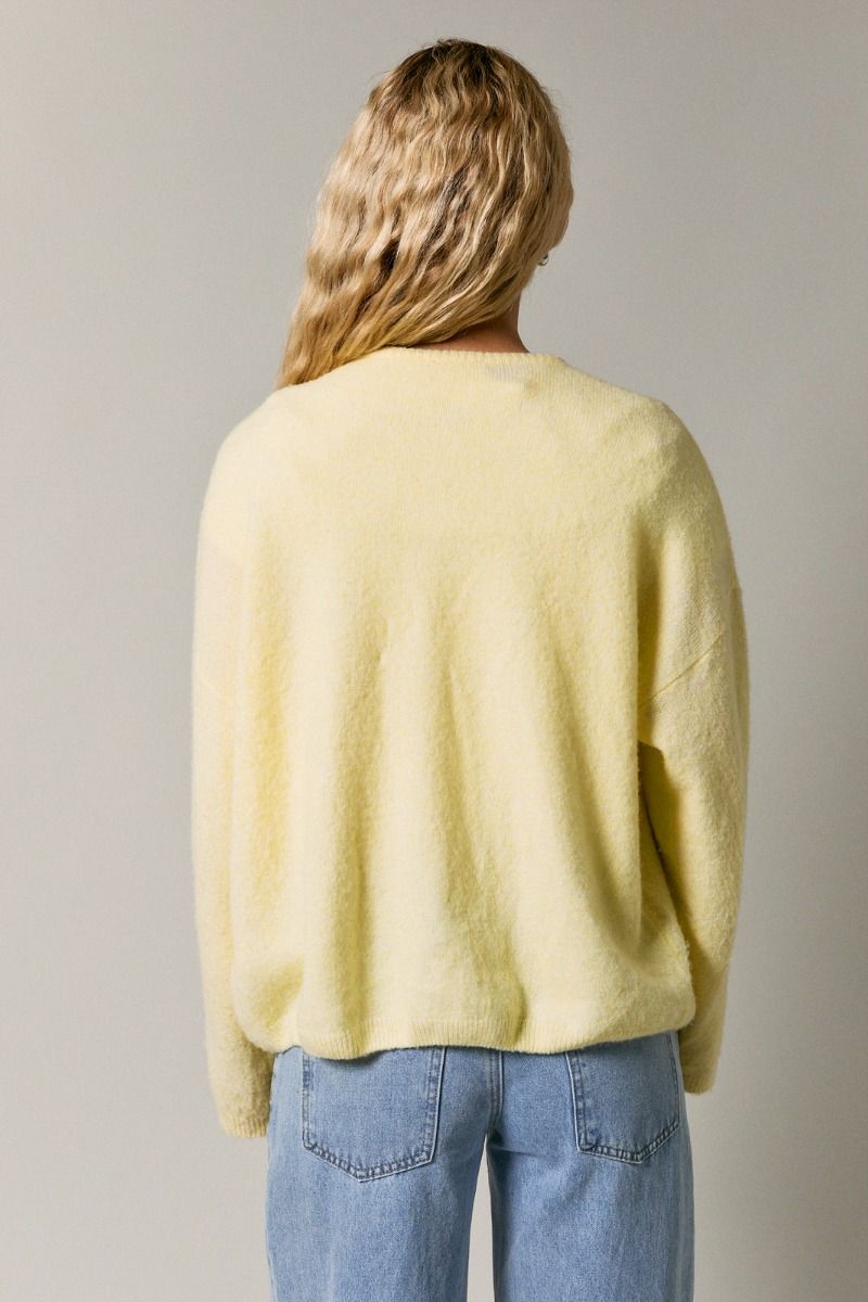 Charlotte Cozy Lightweight Everyday Cardigan in Butter Yellow