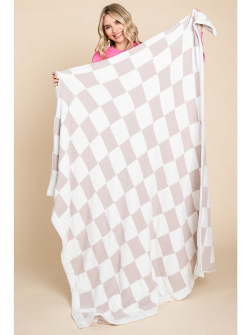Cozy Chic Checkered Plush Blankets