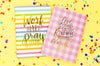 Pink Gingham Sweet Words Notebook & Pens SET