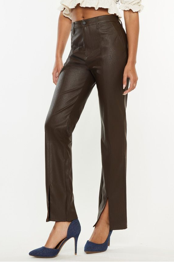 Extra Espresso Chocolate Pleather Pants