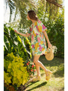 Palm Springs Floral Printed Babydoll Dress