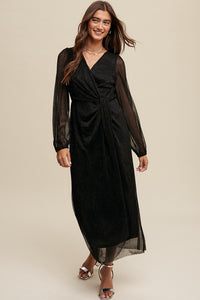 Midnight Shimmer Maxi Dress