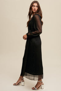 Midnight Shimmer Maxi Dress