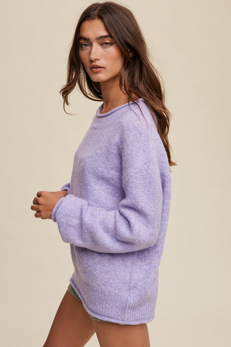 Delilah Lavender Knit Sweater