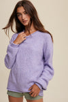 Delilah Lavender Knit Sweater