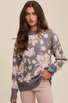 Gray Floral Sweater