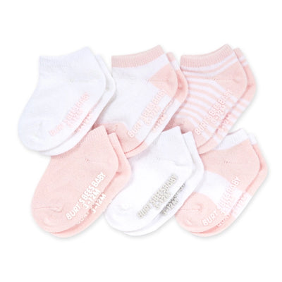Solid & Stripes Organic Cotton Baby Ankle Socks 6 Pack 3-12 Month