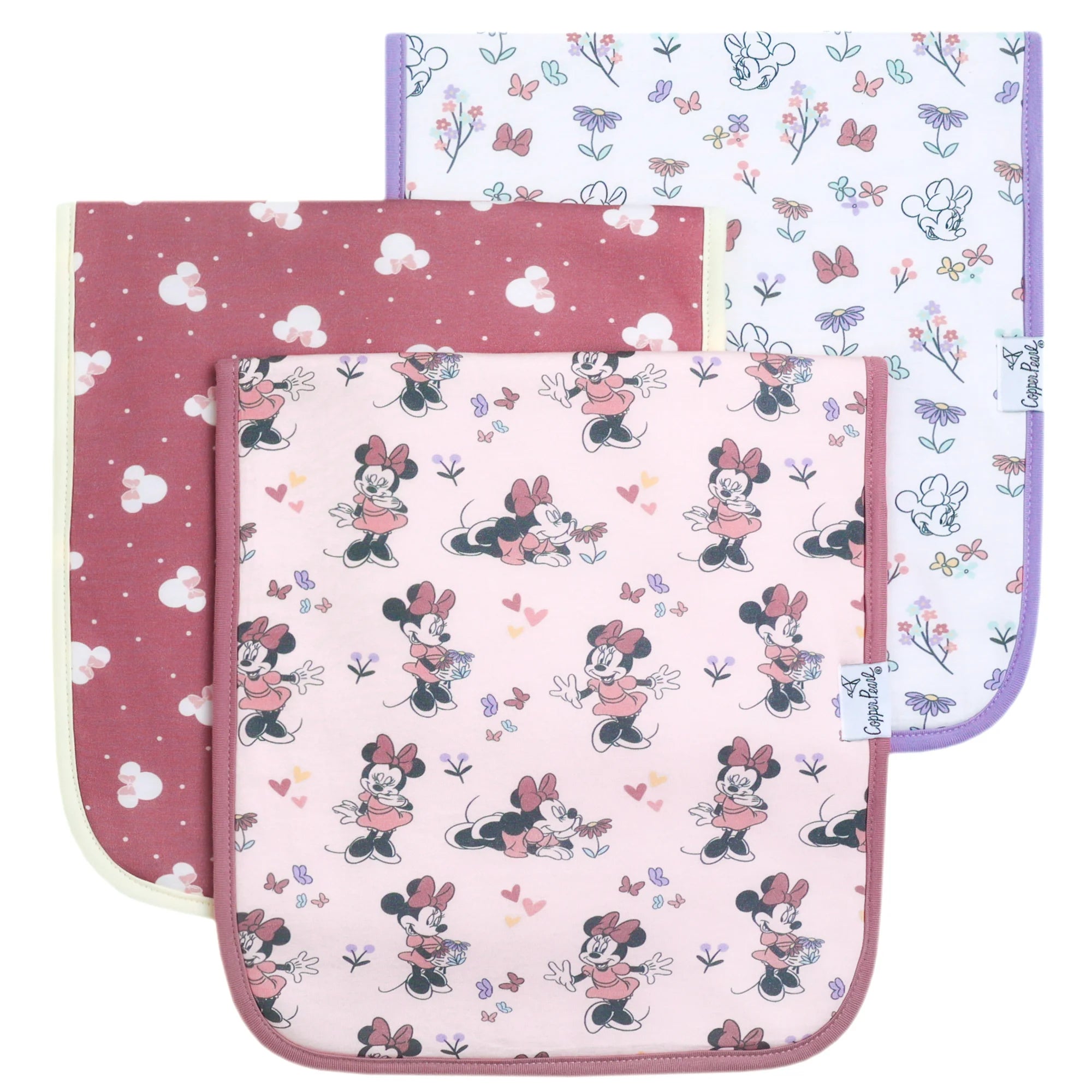 CP Set Of 3 Premium Burp Cloths - Minnie Mouse