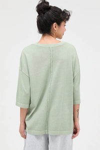 Soft Standard Vintage Inspired Oversized Tee - Sage Green