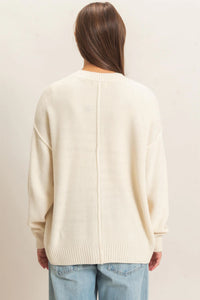 Warm & Worn Oversized Knit Cardigan - Cream