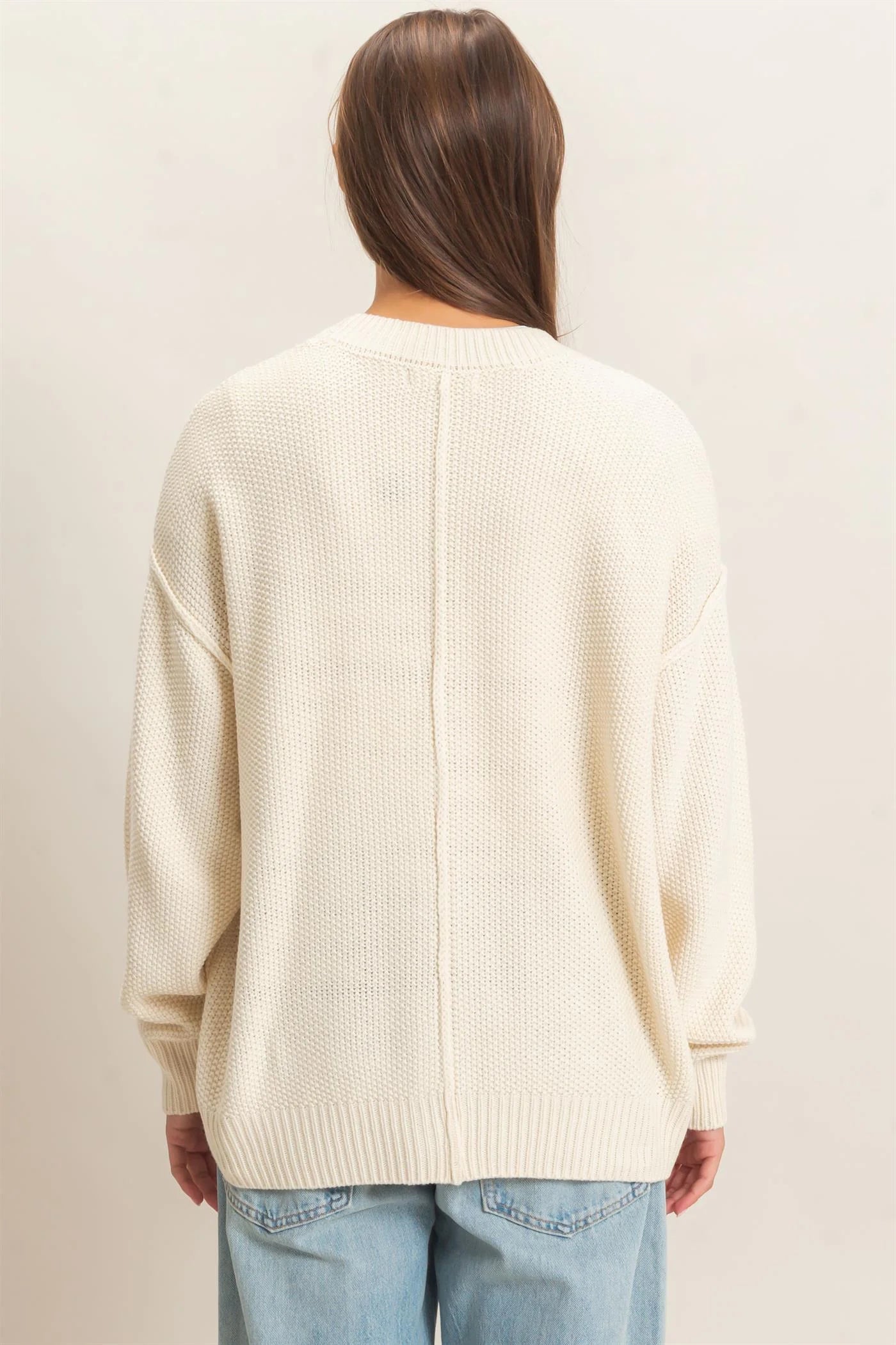 Warm & Worn Oversized Knit Cardigan - Cream