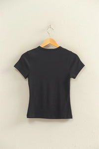 Effortless Ensemble Basic Crew Neck Tee - Black