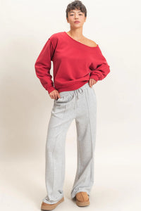 Made Easy Drawstring Pintuck Wide Leg Pants