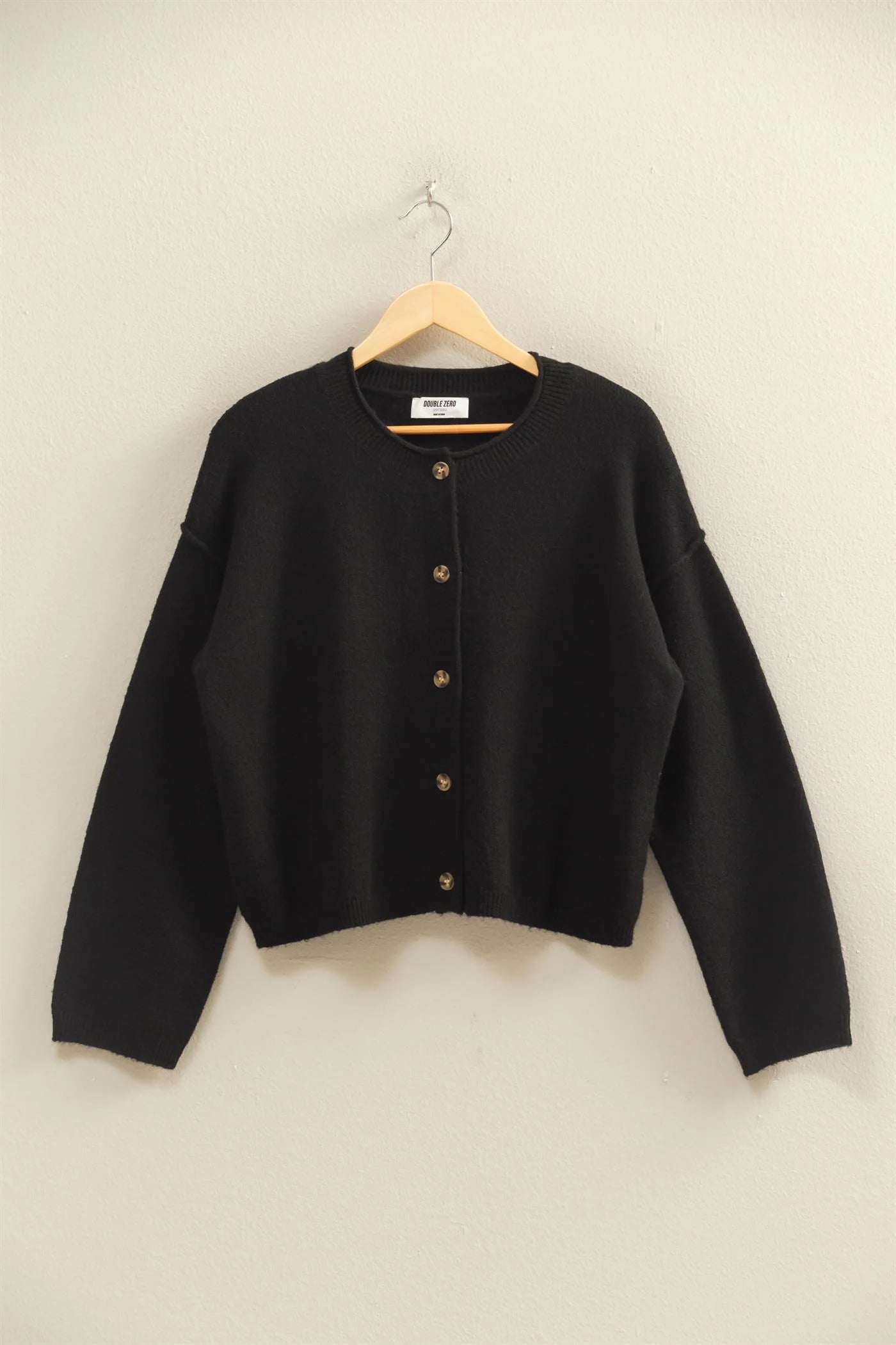Cassie Classic Button Up Cardigan - Black