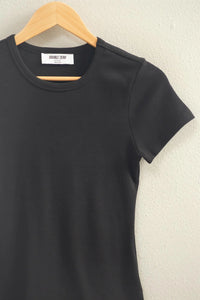 Effortless Ensemble Basic Crew Neck Tee - Black