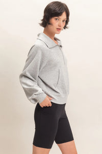 Made Easy Half Zip Pullover - Heather Gray