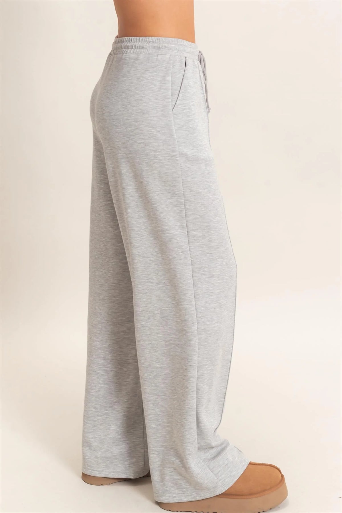 Made Easy Drawstring Pintuck Wide Leg Pants
