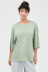 Soft Standard Vintage Inspired Oversized Tee - Sage Green