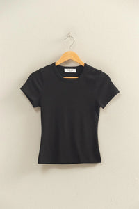 Effortless Ensemble Basic Crew Neck Tee - Black