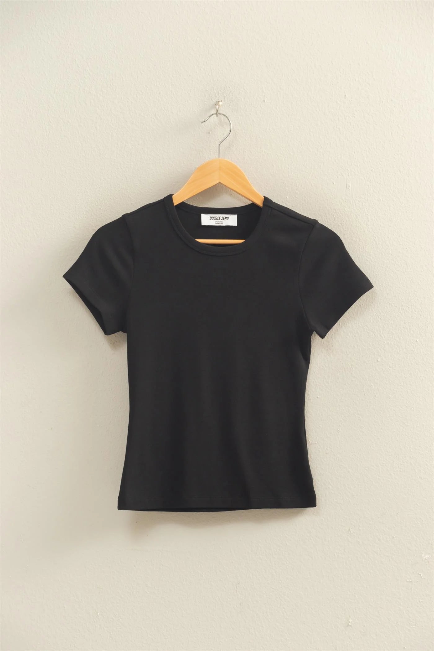 Effortless Ensemble Basic Crew Neck Tee - Black