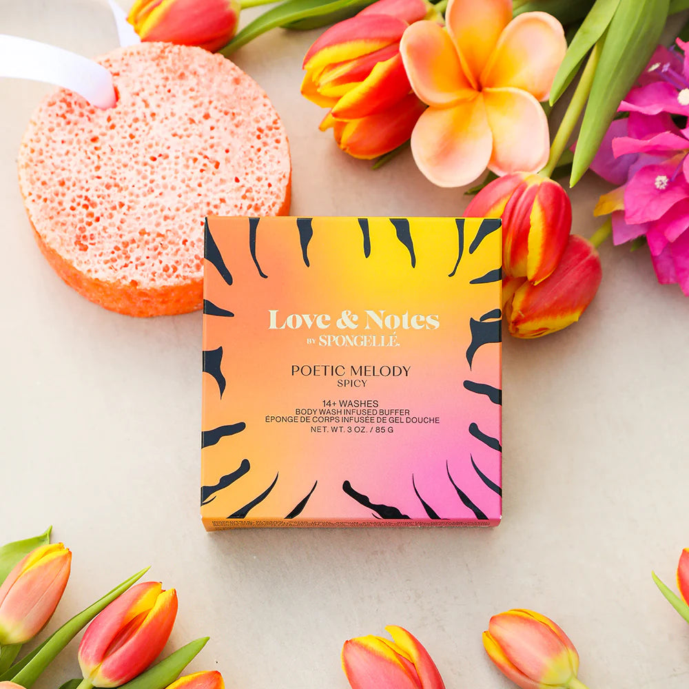 Spongelle Love & Notes Sponge (14+ Washes) - Spicy Poetic Melody