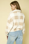 Perfect Plaid Fleece Zip Up Jacket