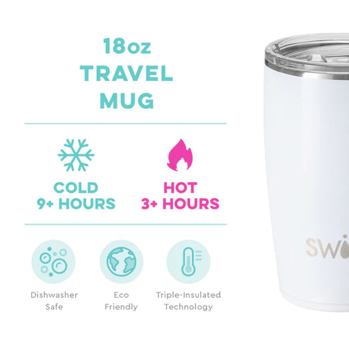 Swig Shimmer White Diamond - 18 oz Travel Mug