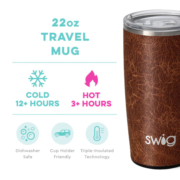 Swig 22oz Travel Mug- Leather