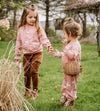 Girl's Autumn Rose Organic Horse 2 Piece Top and Cargo Bottoms Set