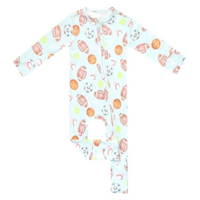 CP Convertible Zip-Up Footie - Sports Medley