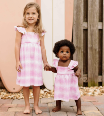 Pink Mauve Wavy Tie Dye Dress