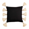 Square Black Tassel Pillows