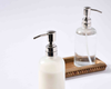 Beaded Tray + Glass Soap Dispenser Set