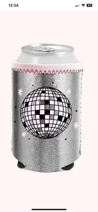 Silver Disco Ball Can Cooler