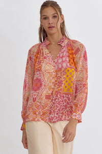 All in The Details Patchwork Blouse