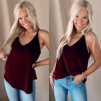 Tickle Me Rosey Velvet Tank