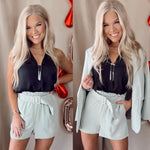 Spring Style Belted Shorts