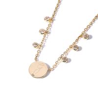 Natalie Wood Gold Initial Necklaces