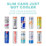 Skinny Can Cooler - Shimmer Aquamarine