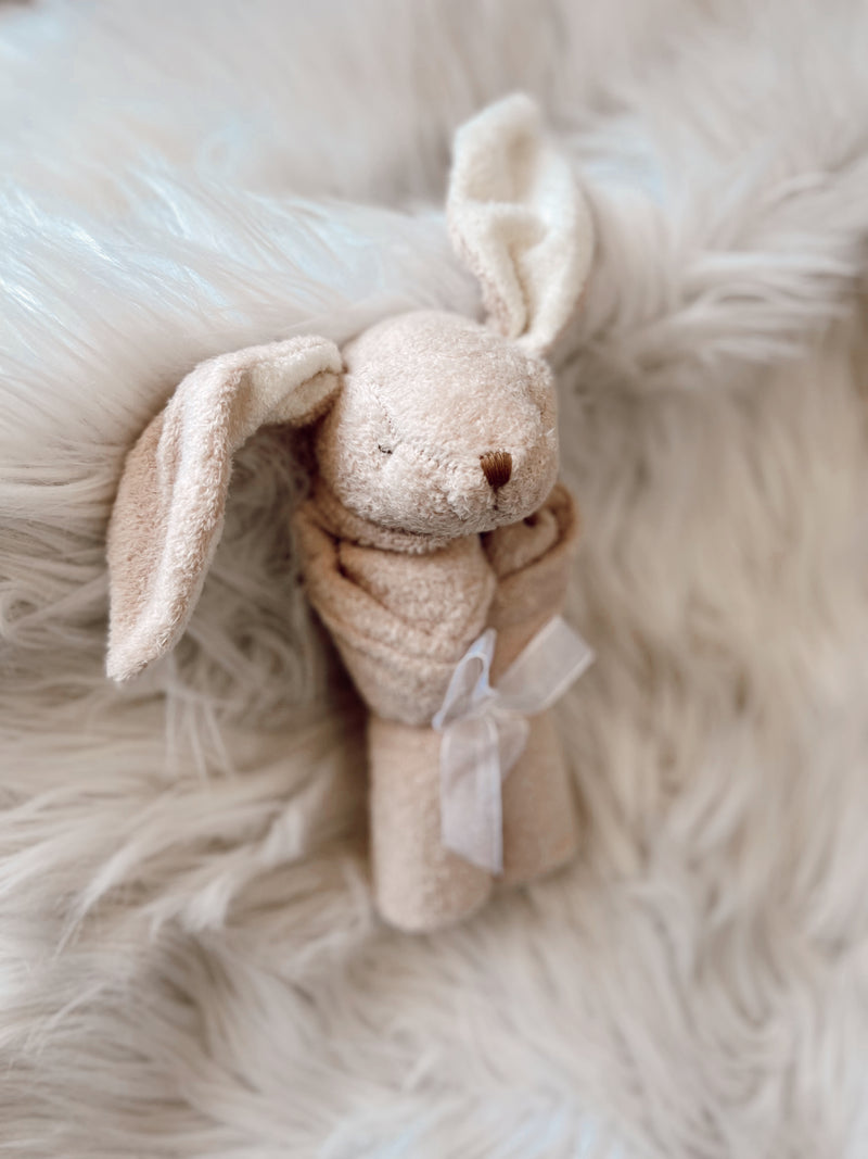 Animal Blankie Lovie- Beige Bunny