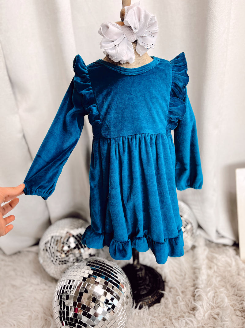 Raelynn Royal Blue Velvet Dress
