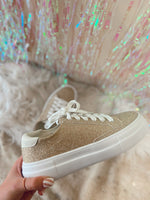 Glaring Sparkle Sneakers- Gold Glitter