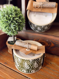 Green Leaf Candle & Match Set